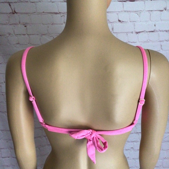 California Waves Shimmering Pink Bandeau Bikini Top - NWT - Picture 3 of 7